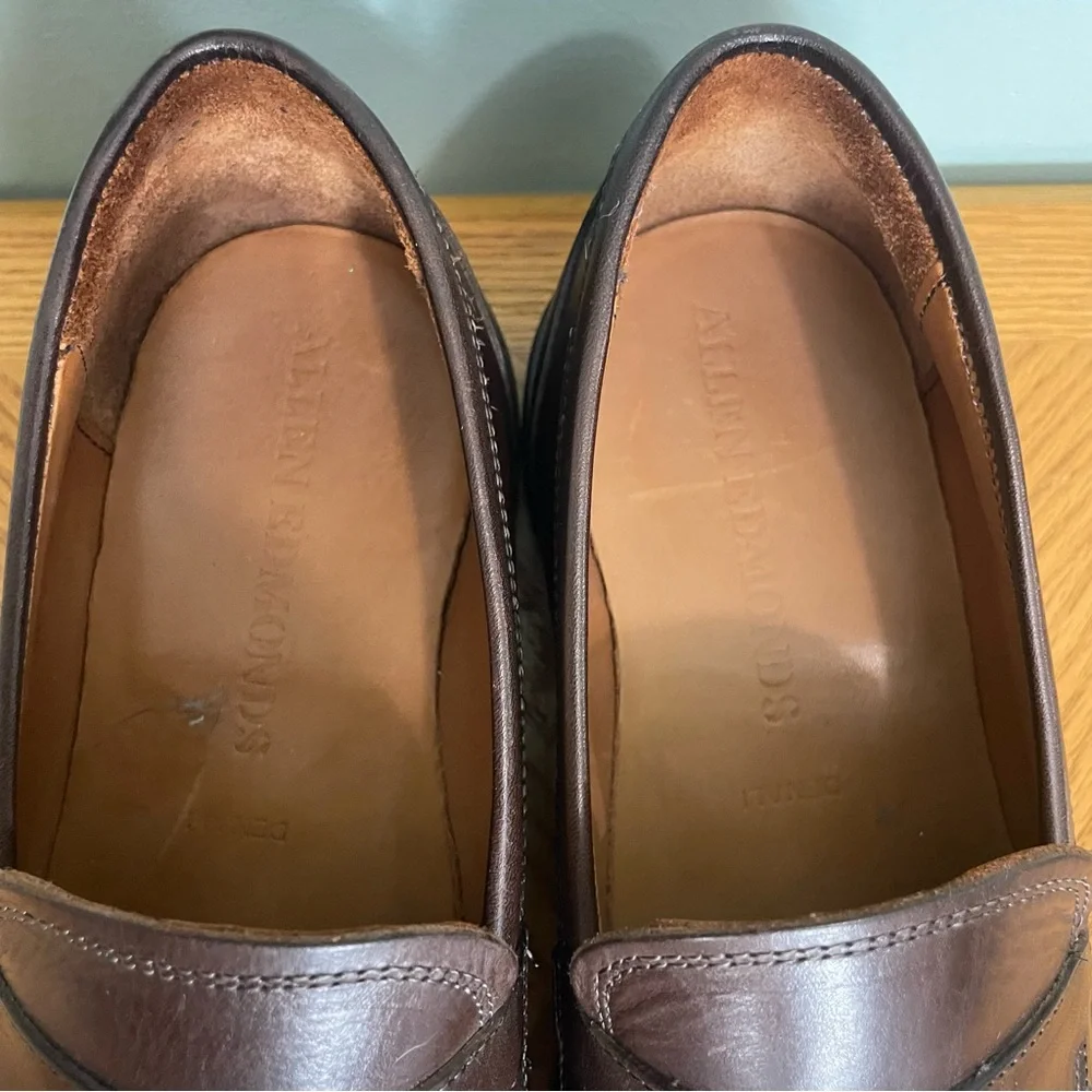 Allen Edmonds Denali Penny Loafers Men Size 9 Chocolate Brown 5780